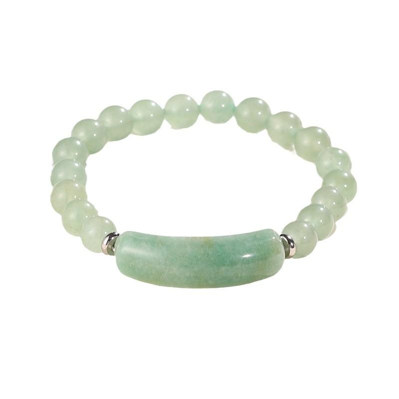 Natural Stone Bracelet Tiger Eye Obsidian Green Dongling Bridge Pendant Bracelet Gift for Elders On Holidays