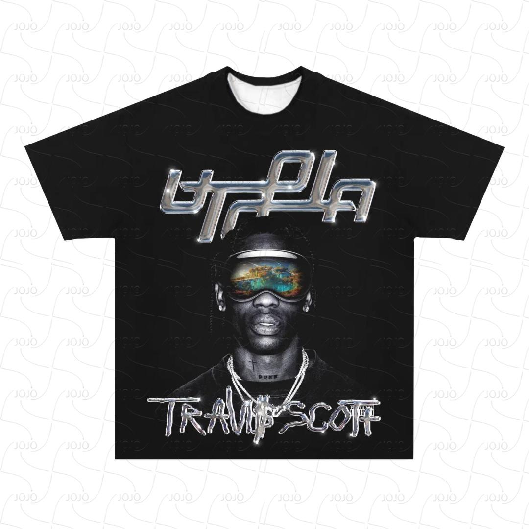 

Рэпер Travis Scott Utopia Ретро Графическая Футболка Мужская Хип-хоп Одежда Y2k Унисекс Мода Оверсайз Гангстерский Топ Подарок для Фаната M