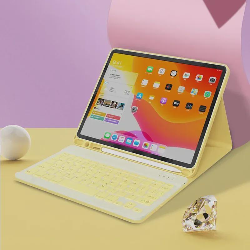Ochranný kryt iPad Mini6/Air5 s Bluetooth klávesnicí, slotem na pero a koženým pouzdrem pro Pro11/10.2/9.7.