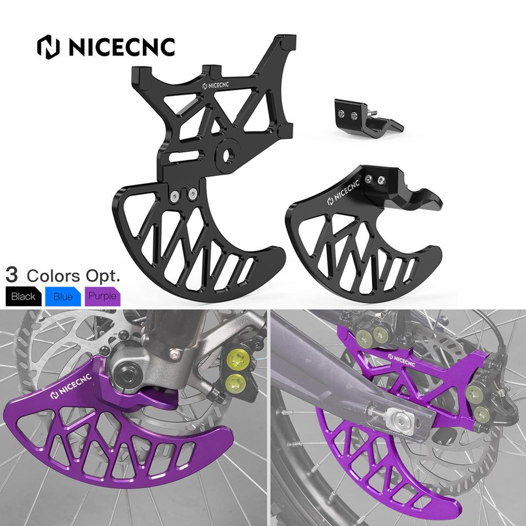 NICECNC Front Rear Brake Disc Guard & Front Fork Leg Guards For Surron Light Bee X S L1E For Segway X160 X260 Electric Dirt Bike