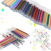 12/24/36/48 Farger Gel Pen Refill Glitter Coloring Tegning Maling Craft Marker