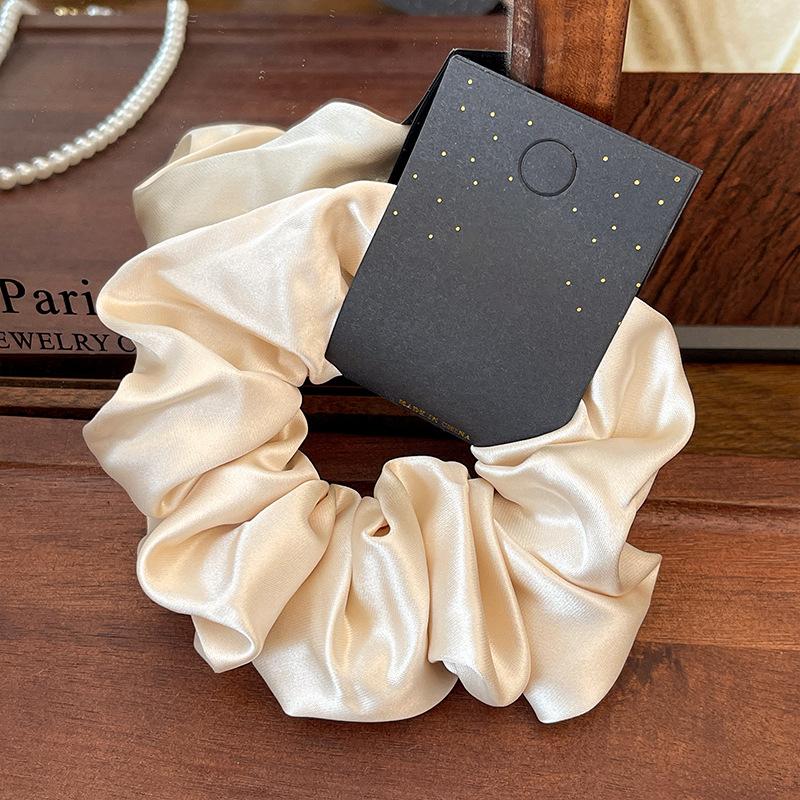 Korean Style Satin Large Intestine Ribbon Hairband Gentle Temperament Black Mourning Hair Accessories