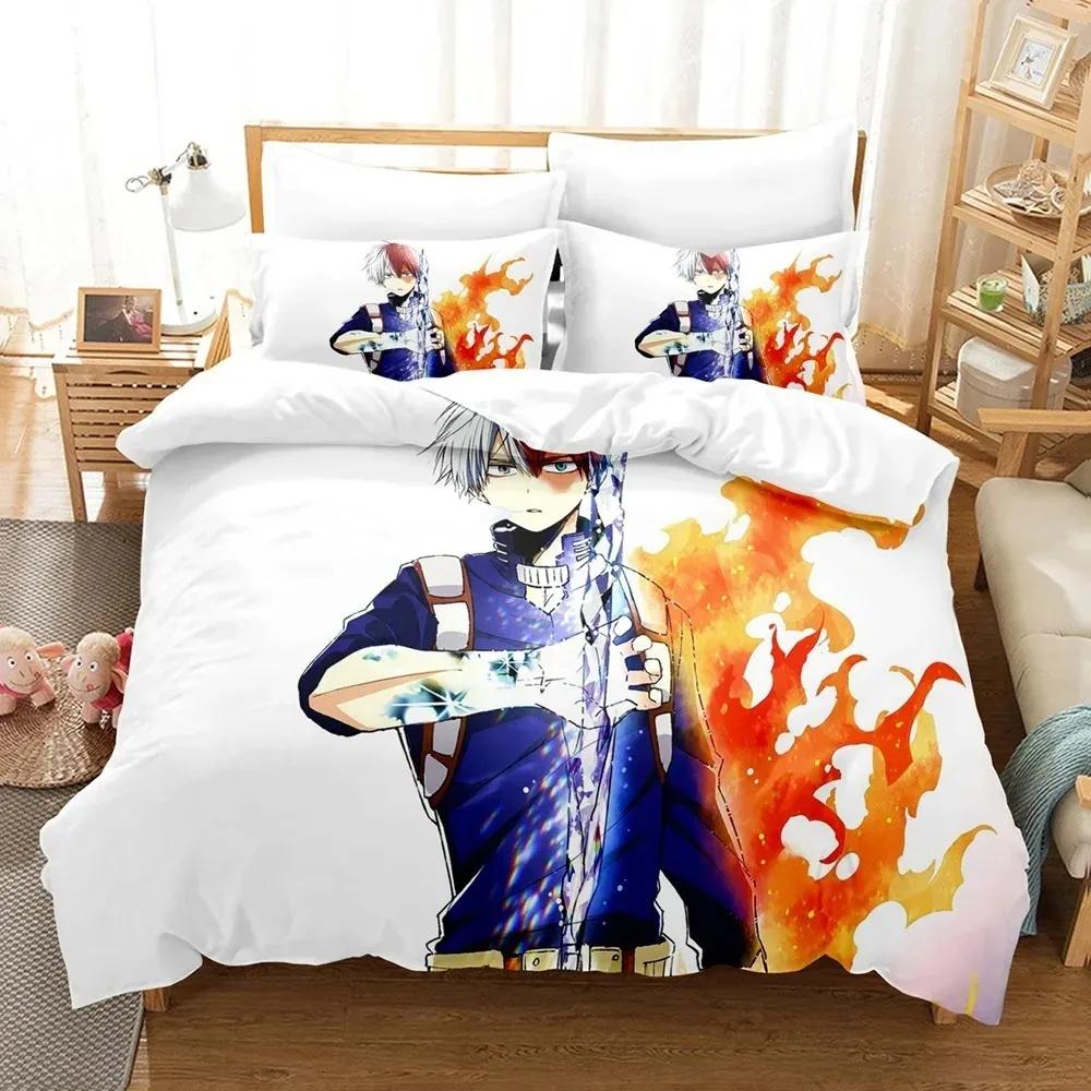 3d Anime Bedding Set My Hero Academia Quilt Duvet Cover Sets No Sheet Home Decor Single Queen King Size Gift Cute Boys Cartoon
