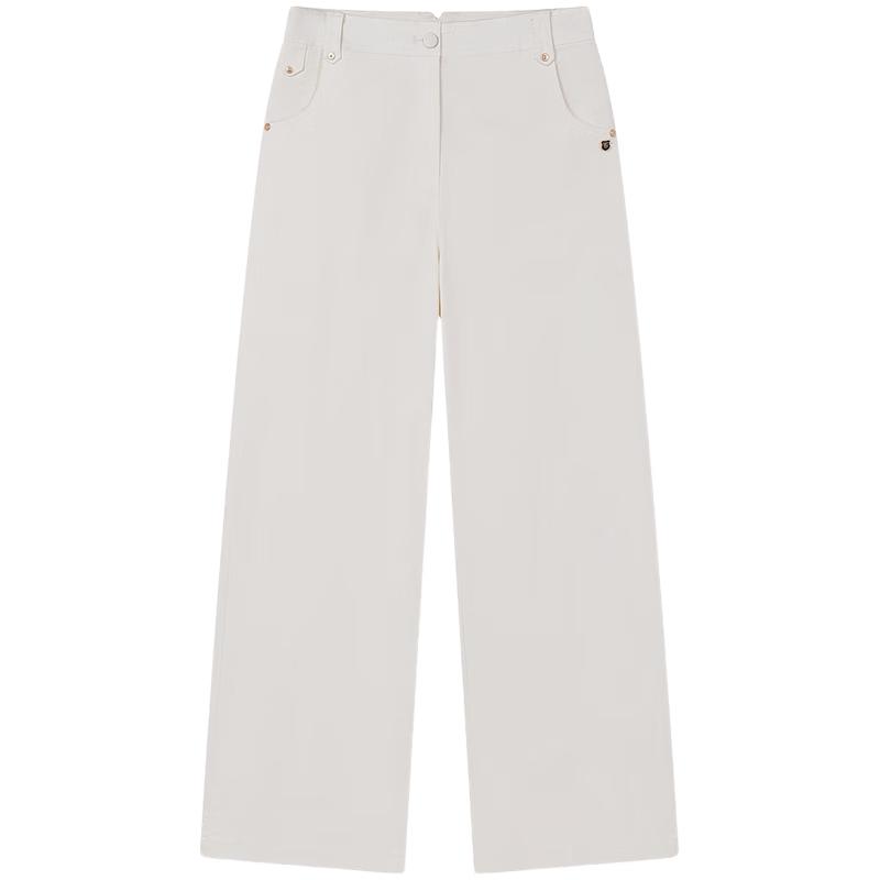 Teenie Weenie Women's High-Waist Straight-Leg Casual Pants