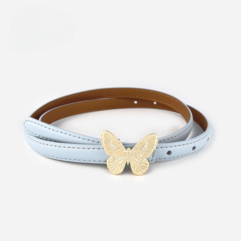 Fashion Womens Belts Pink Belt Elegant Gold Butterfly Buckle Belt Black Patent Leather Belts for Jeans Dresses