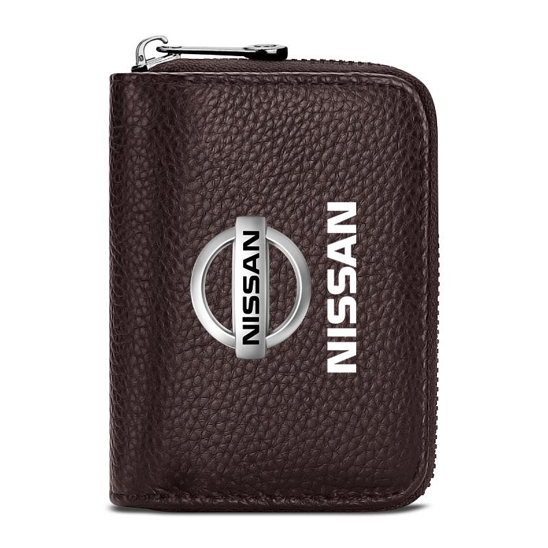 1Pcs Leather Car Driver's License ID Card Bank Card Wallet Car Styling For Nissan Nismo Tiida Teana ALTIMA SYLPHY MURANO KICKS QASHQAI