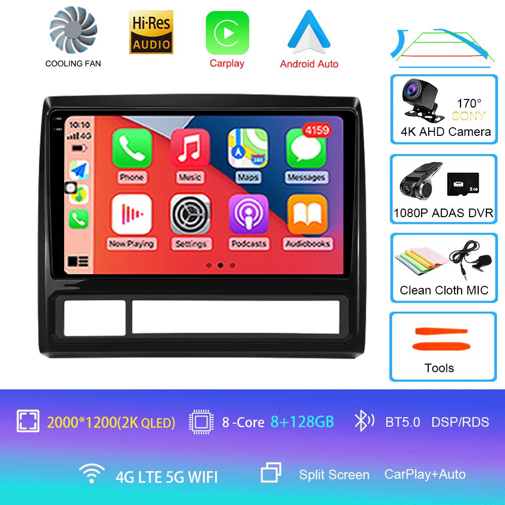 Android 14 Carplay Auto Car Radio For Toyota Tacoma 2 N200 Hilux 2005-2013 GPS Navigation Multimedia Player DSP Stereo WiFi 4G