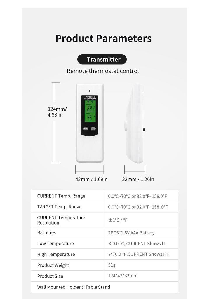 Smart Wireless Temperature Control Plug: European, British & American Standards
