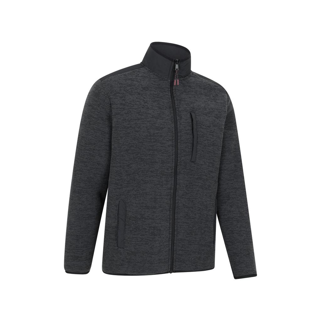 Mountain Warehouse Mens Hayfield Faux Fur Lined Full Zip Fleece Top