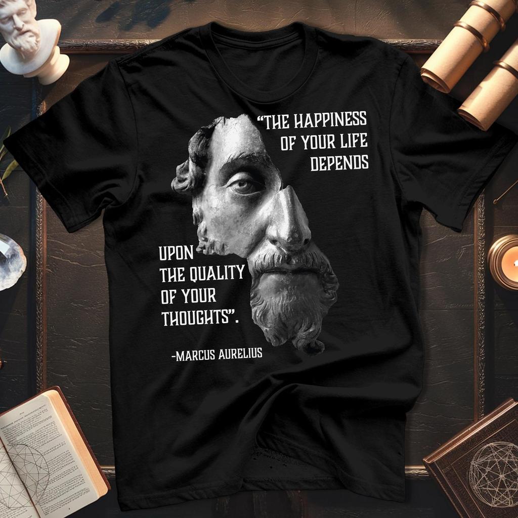 Marcus Aurelius Happiness T-Shirt | Stoic Philosophy Unisex Tee