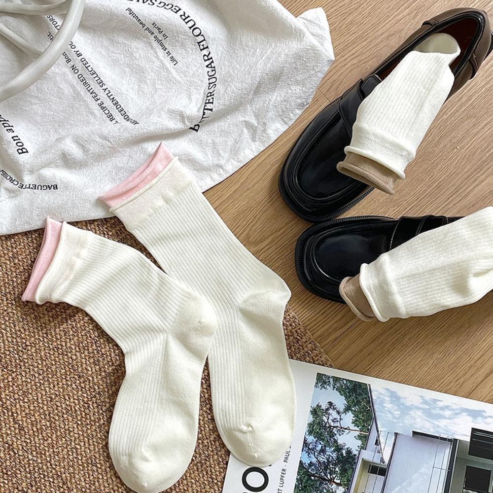 Keep Warm Velvet Socks Thickened Snow Boot Socks Ins Mid-Tube Socks  Autumn