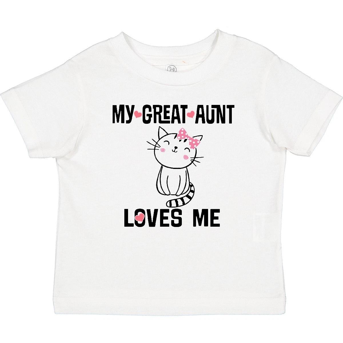 Inktastic My Great Aunt Loves Me Kitty Cat Baby T-Shirt Childs Girls Clothing 140
