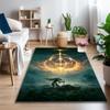 Lord of the Rings Print Area Rug, Multi-functional Office Chair Sofa Carpet, Easy Clean Carpet for Home and Living Spaces