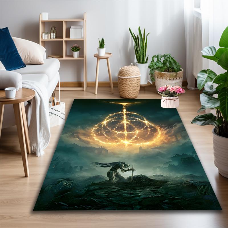 Lord of the Rings Print Area Rug, Multi-functional Office Chair Sofa Carpet, Easy Clean Carpet for Home and Living Spaces