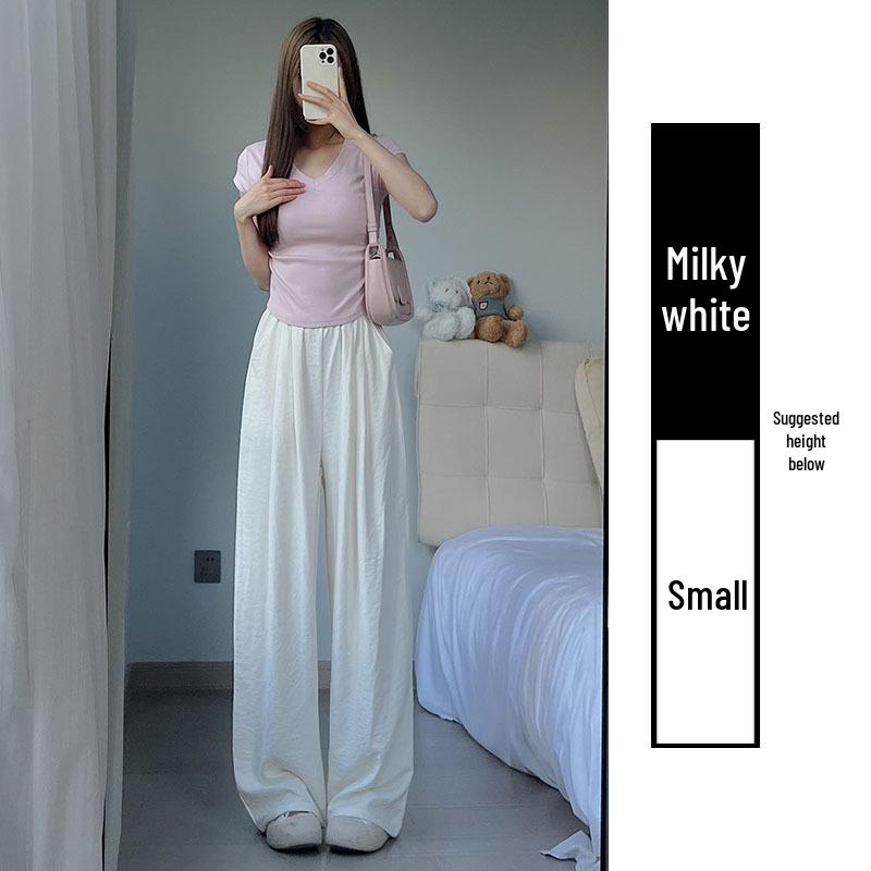 Yamamoto Blue High-Waisted Slimming Straight-Leg Textured Wide-Leg Pants 2025