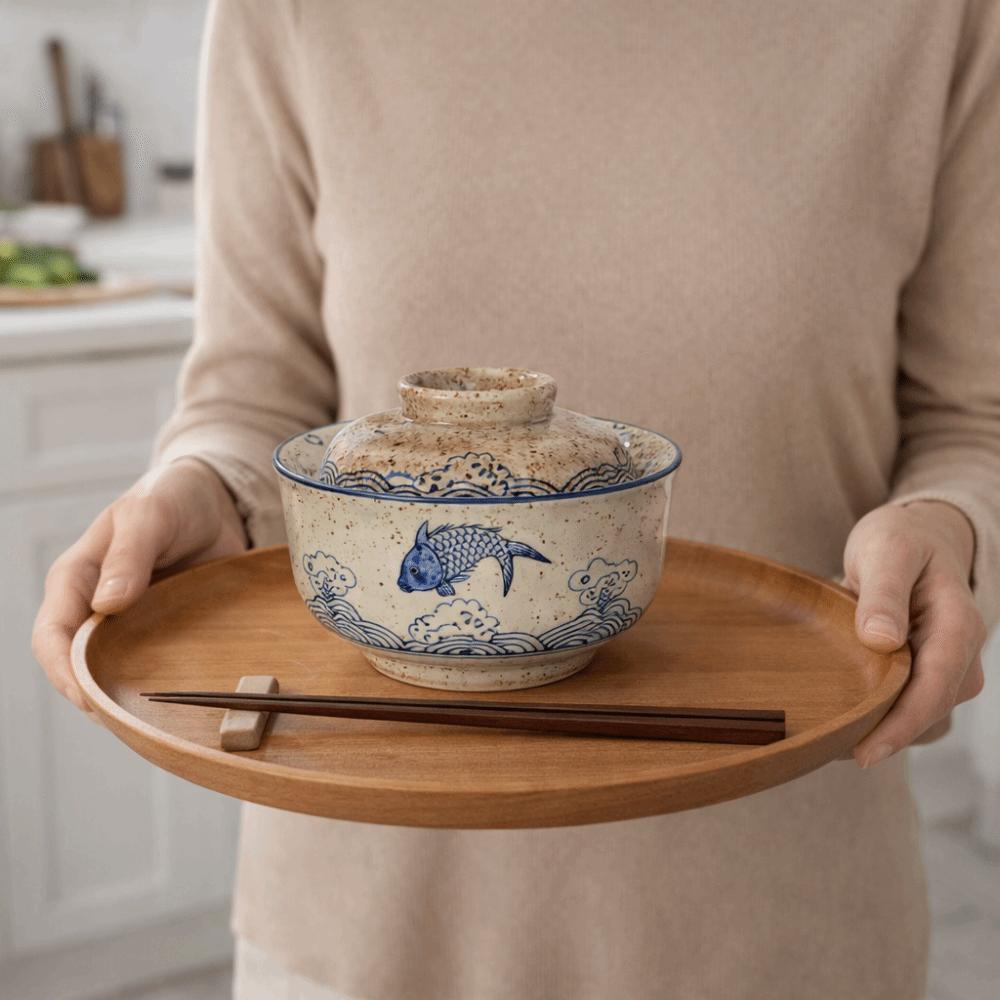 750 Ml Japanese Style Ceramic Ramen Bowl 6.5inch Instant Noodle Bowl Rice Bowl  Restaurant