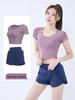 Women's Quick-Dry Summer Yoga & Fitness Two-Piece Set - Casual Sportswear Plus Size Short Sleeve
