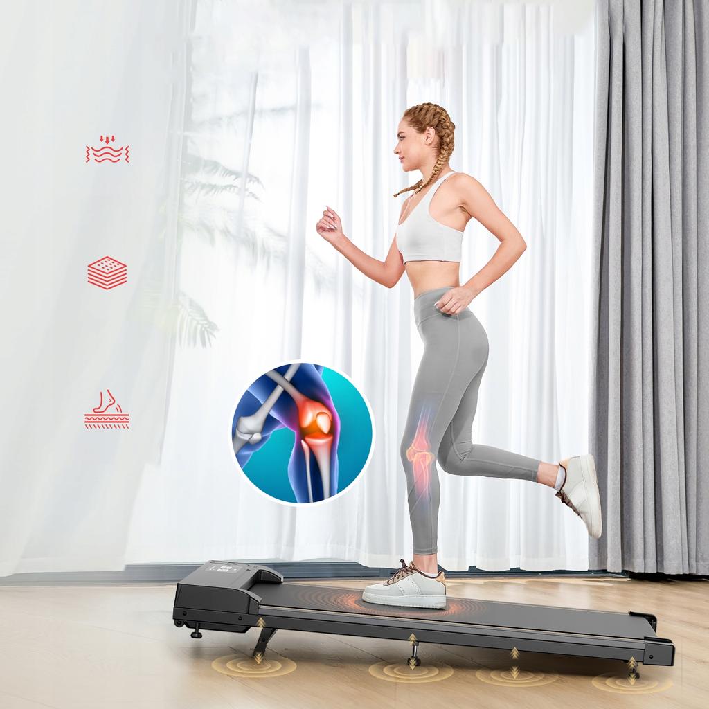 BIEŻNIA DOMOWA ELEKTRYCZNA KT-B2 Treadmill Walkingpad 120kg 15° Z LED Pilot