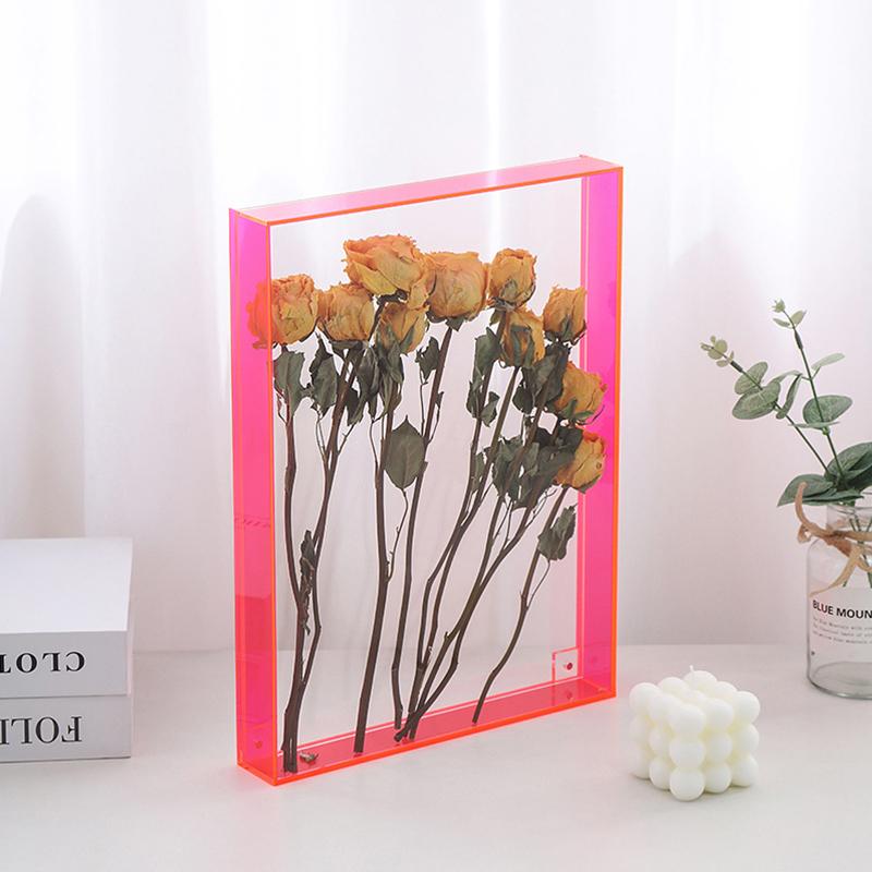 16x21cm DIY Handicraft Frame Aquascape Display Transparent Acrylic Hollow Photo Frame