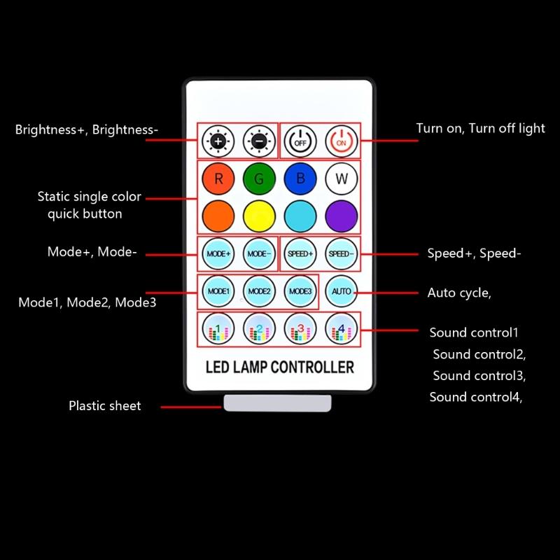 Strong Acrylic Construction Car Interior Mood Light LED with Sound Responsive Music Rhythm Control for Travel