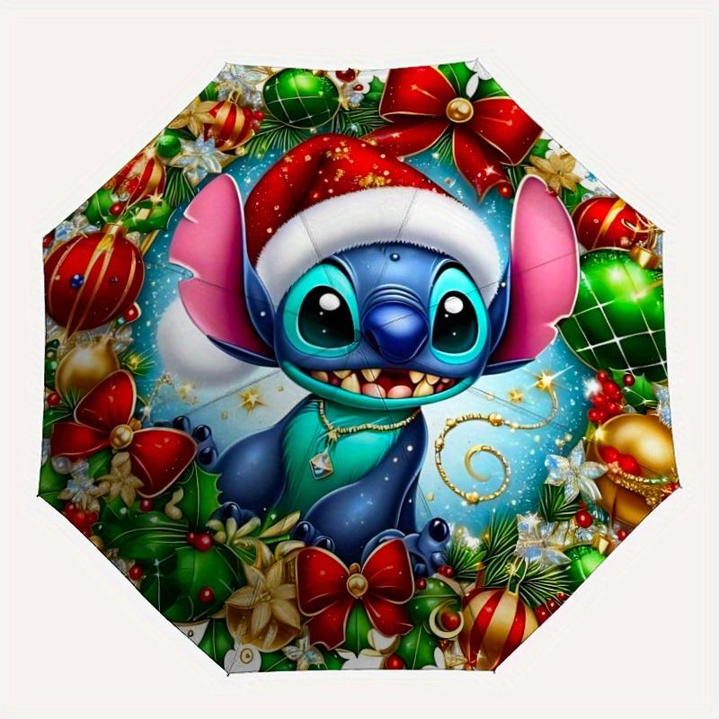 

1pc Christmas StitchAutomatic Open/close, All-Season Portable Folding Umbrella, Perfect Gift for FriendsSturdy Ribs yy250811006