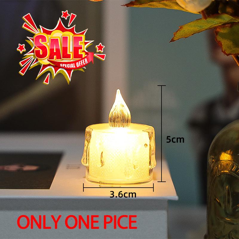 1/6Pack Halloween LED Candles Battery Operated Flameless Flickering Tea Lights Color Changing Votive Ghost Face Decor,Party Home