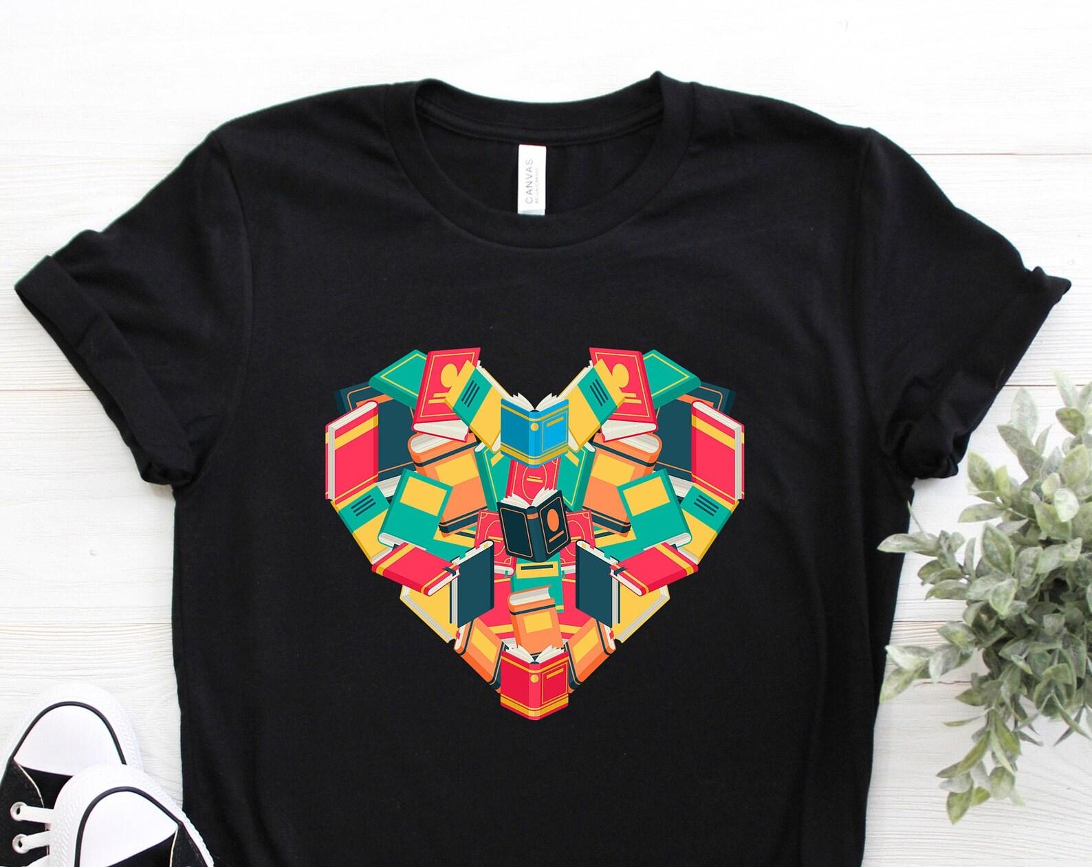 Books Reading Lover T-shirt, Vintage Librarian Book Nerd Fans Love Library Literature Readers Birthday Gift Tshirt Reader Present Tee Shirts 150