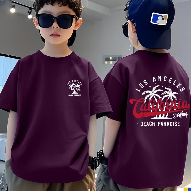 Sommer Baumwoll-T-Shirt für Jungen mit lockerer Passform - Kurzarm, Rundhals Sportoberteil