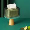 Light Luxury Tissue Box Household Living Dining Room Paper Extraction Storage Box with Spring Multifunctional