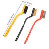 6pcs Curved Handle Metal Detail Brushes Wire Brush Rust Remover Brushes Wire Brush Set  Range Hood