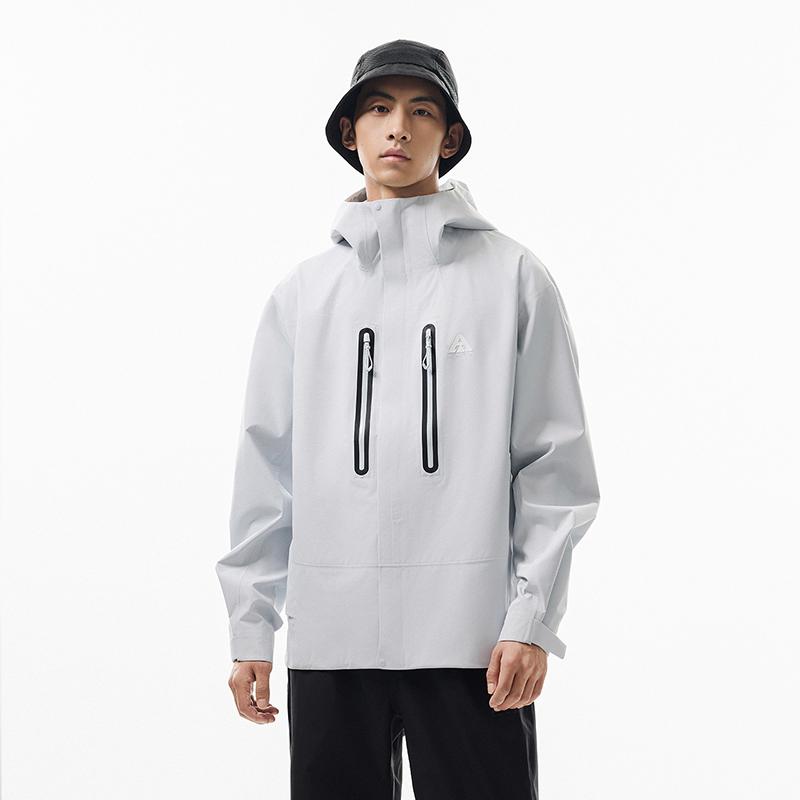 Anta Outdoor Series Simple Solid Color Hard Shell Versatile Loose Fit Hooded Waterproof UV Resistant Breathable Windproof Jacket 952536601-5
