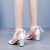 Plus Size Shoes for Women 35-42 Summer Fashion Women 7cm High Heel Platform Peep Toe Party Evening Sandals Women Footwear