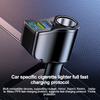 66W Car Cigarette Lighter 4-in-1 Fast Charging USB Type-C Car Charger With Digital Display For iPhone Huawei Sumsung Xiaomi