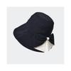 (schwarz)Damen-Sommer-Sonnenschutz-Eimerhut mit Fliege, elegante Damen-Sonnenschutz-Strandkappe für den Außenbereich