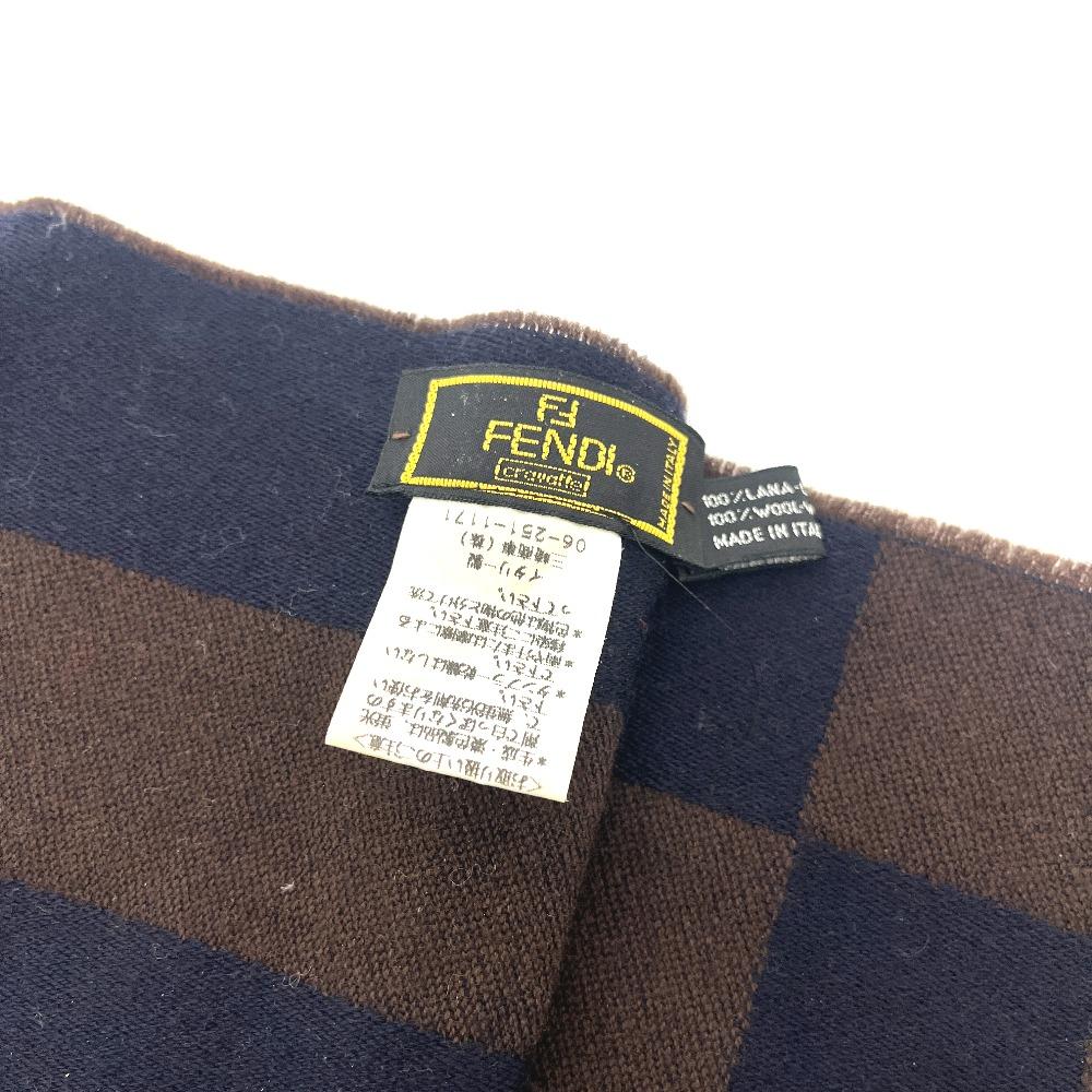 FENDI Zucca pattern Pecan Scarf with fringe, stole/shawl, winter clothing Scarf