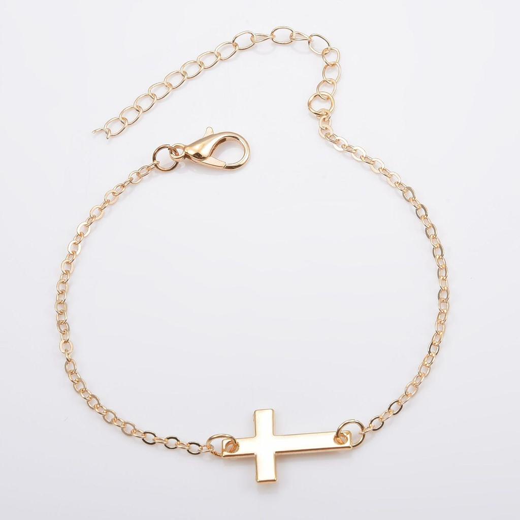 Trendy Geometric Cross Bracelet for Women