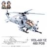 Ka-52 F35 Mi-24 A10 Stryker Elicottero Militare Carro Armato Russia USA Aeroplano da Guerra Moderno Modello Mattoncini Bambini Giocattoli per Bambini