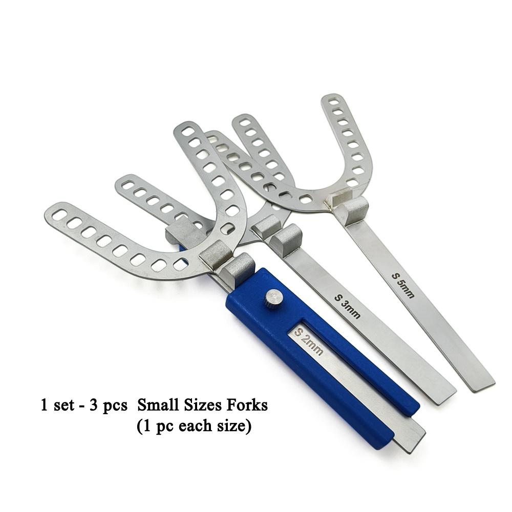 Dental Oral Centric Tray Set Impression Trays ProGauge for Bite Recording 2mm/3mm/5mmDenture Repair Occlusal Record Articulator