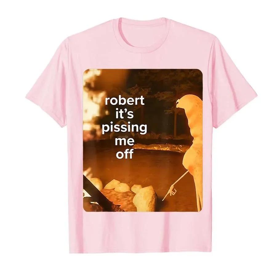 Marcus The Worm Robert Meme pattern printed men's T-shirt 100% pure cotton T-shirt Short-sleeved top High-quality T-shirt