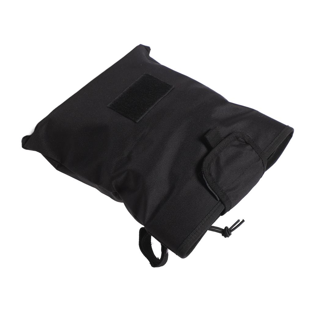 Dump Drop Pouch Multifunctional Nylon Portable Folding Recycling Bag Waist Hanging Recycling Bag for Outdoor Black