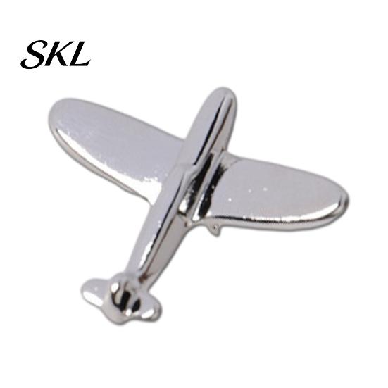 Brooch Men Suit Brooch, Airplane Design Lapel Pin with Clip-on Pin, Formal Wear Smooth Polished Alloy Badge for Casual Accessory Cardigan