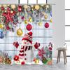 Niedlicher Schneemann Weihnachts-Duschvorhang Vintage Bauernhof-LKW Weihnachtsbaum Elch Winterwaldlandschaft Heim Badezimmer Dekoration Duschvorhänge