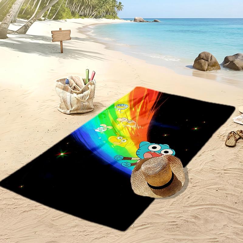 Erstaunliche Welt von Gumball Strandtuch, Weiches Saugfähiges Schnelltrocknendes Handtuch für Strand Pool Schwimmen Reisen Zuhause