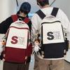 Primary School Girl Junior High School Student Burgundy Backpack Male High School Student College Student Backpack