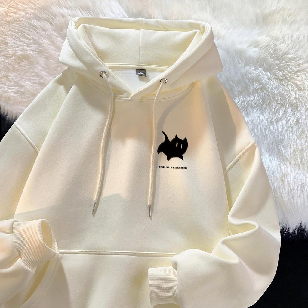 Men's Trendy Printed Hooded Sweatshirt - New Loose-Fit Autumn/Winter Hoodie