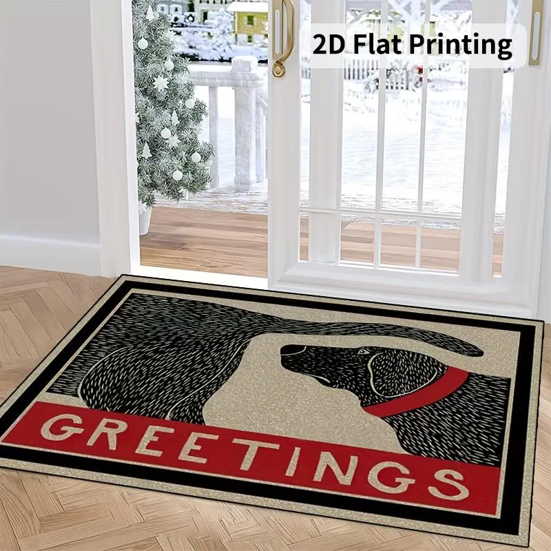 

Paw Print Welcome Mat Anti Slip Pet Door Mat Suitable for Entryway Beds Living Rooms Pet Owners and Valentine s Day Gift Carpets 40cm x 60cm