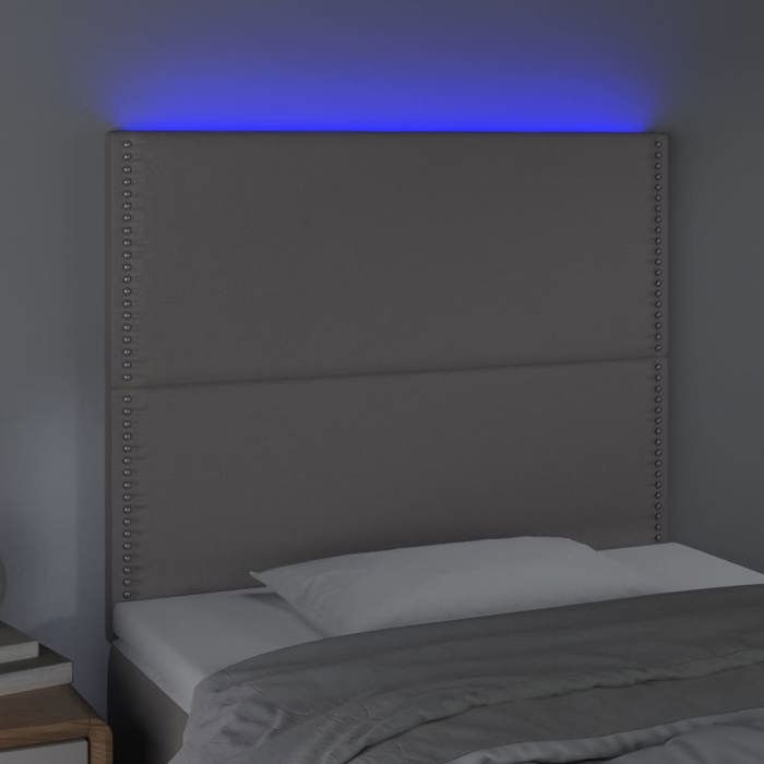 VidaXL LED Headboard Bedroom Furniture Single Bed Accessory Headboard Interior Grey 3122372
