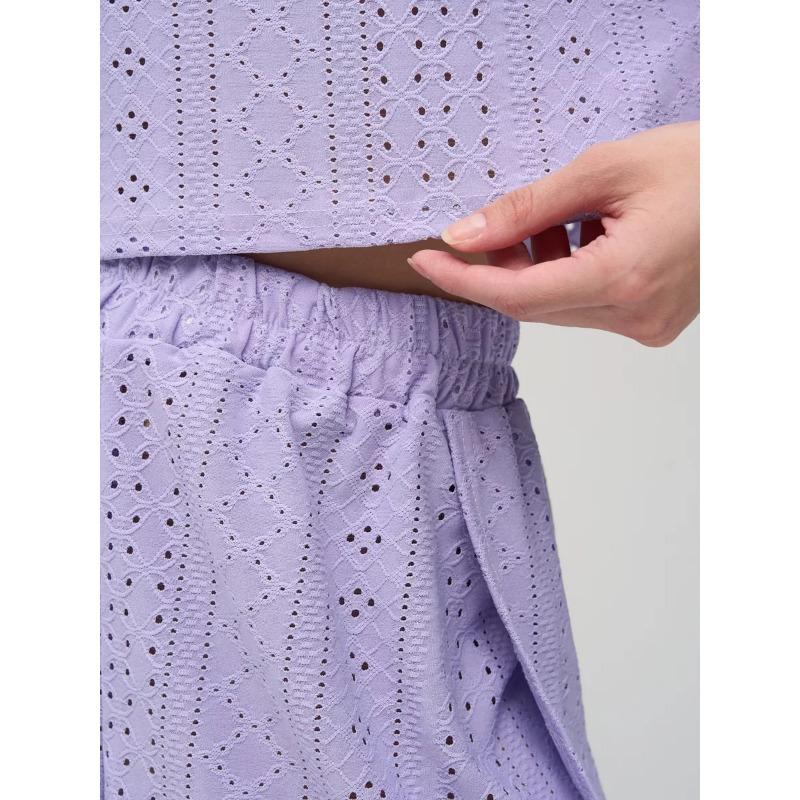 European and American Cross-border Spring/summer New Women's Top + Shorts Two-piece Set