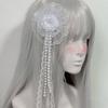 Frilled Lace Headband Rose Flower Frilled Headdress New Gothic Lolita Headband  Women Hair