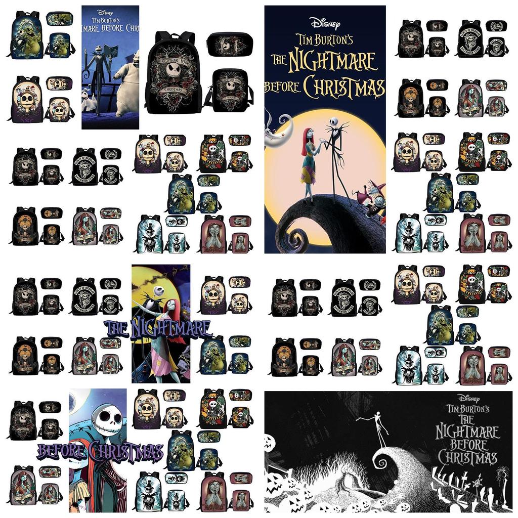 New Cross-border Backpack Set For Christmas The Nightmare Before Christmas Theme